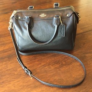Coach Pebbled Leather Mini Bennett Satchel Purse